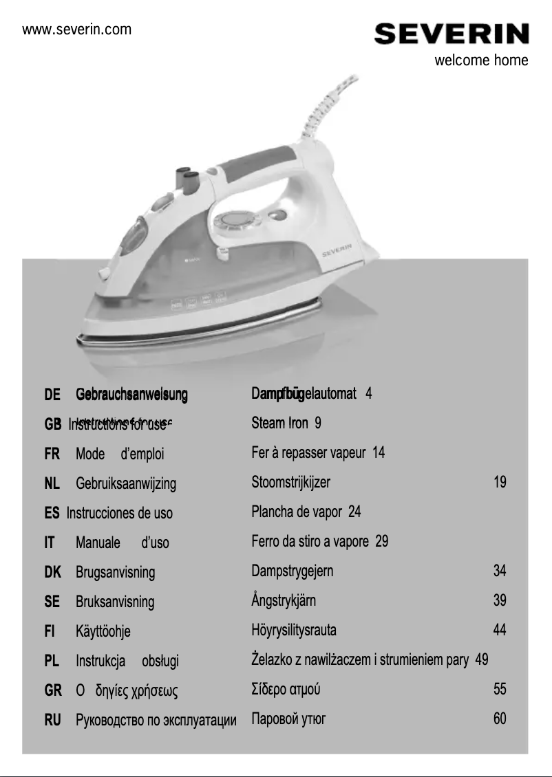 Page n°1 - Manuel utilisateur Severin BA 3256