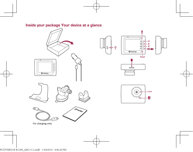 Página 1 del manual Guía de inicio rápido Prestigio RoadRunner 520I