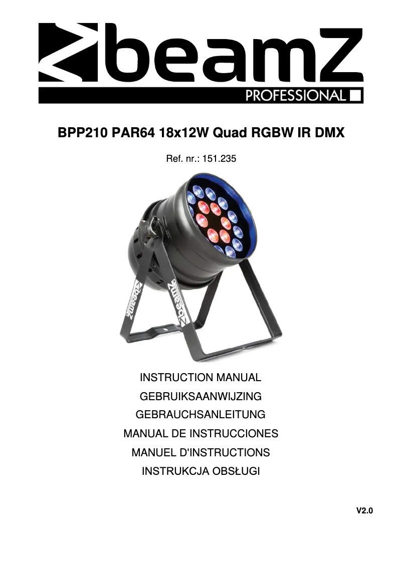 Página 1 del manual Manual de usuario BeamZ BPP210