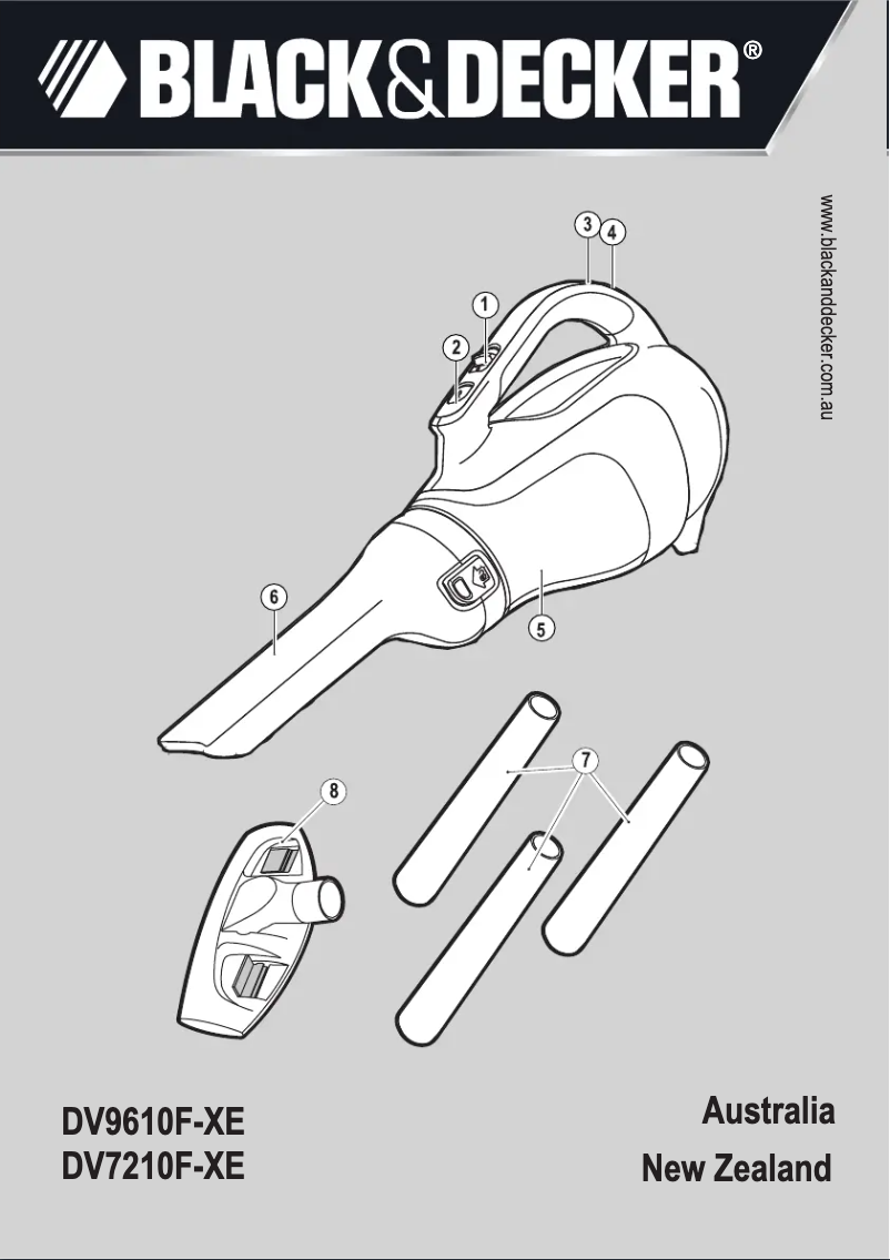 Page n°1 - Manuel utilisateur Black & Decker Dustbuster DV7210F