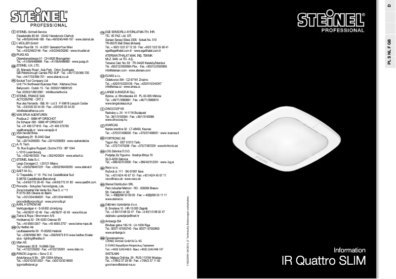 Page n°1 - Manuel utilisateur Steinel ST 593414
