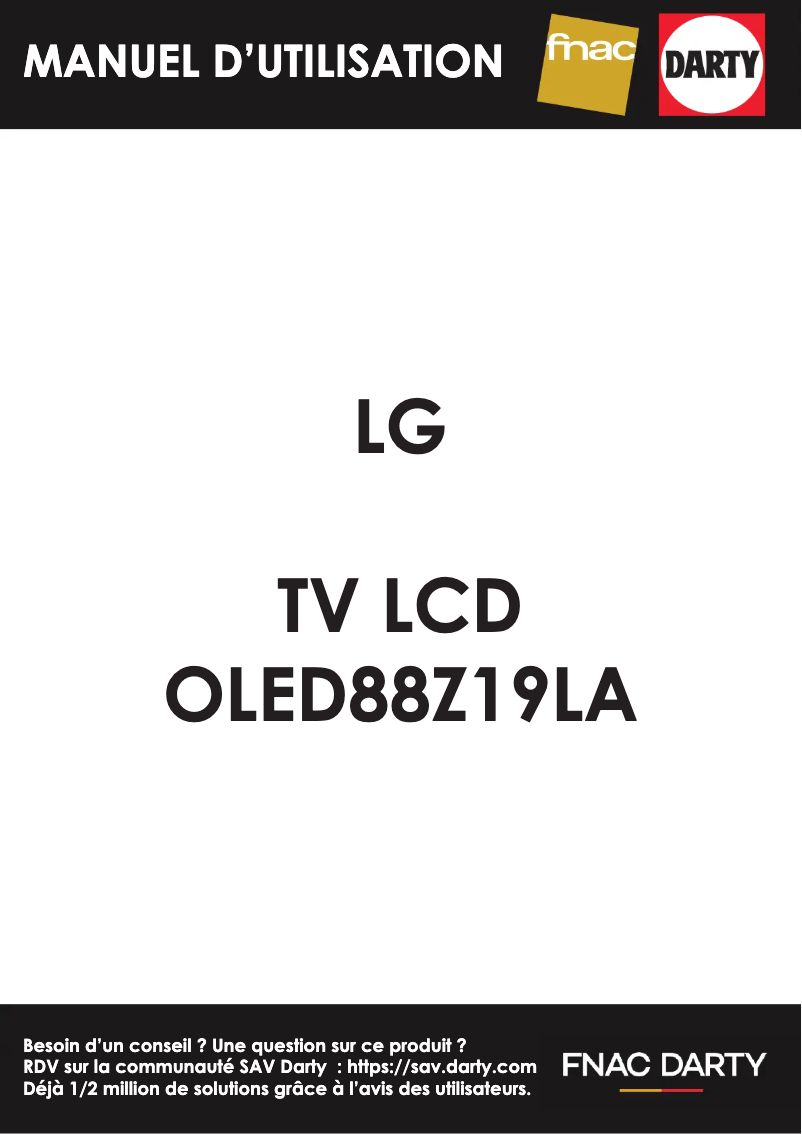 Page n°1 - Manuel utilisateur LG OLED88Z19LA