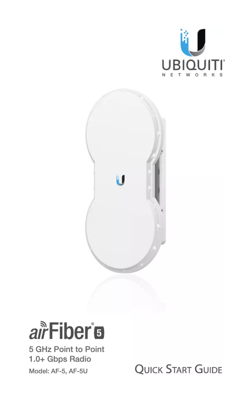 Image de la première page du manuel de l'appareil AirFiber 5 AF-5