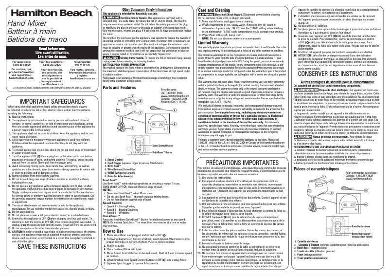 Image de la première page du manuel de l'appareil 62661