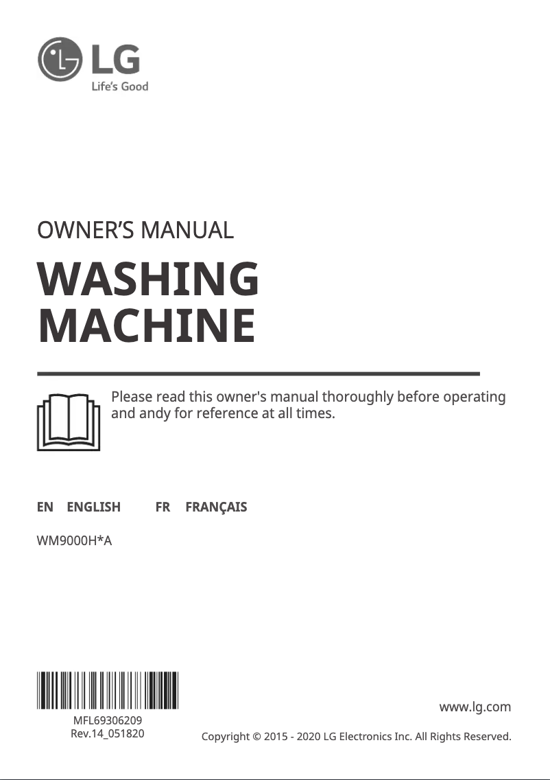 Page n°1 - Manuel utilisateur LG WM9000HVA