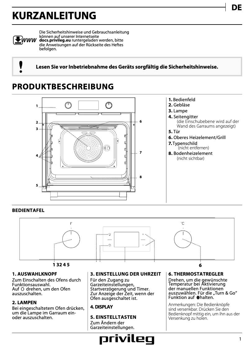 Image de la première page du manuel de l'appareil PBWK3 ON5V IN