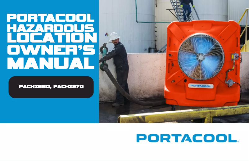 Page 1 de la notice Manuel utilisateur Portacool Hazardous PACHZ260