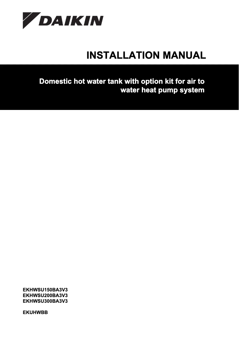 Imagen de la primera página del manual del dispositivo EKHWSU150BA3V3