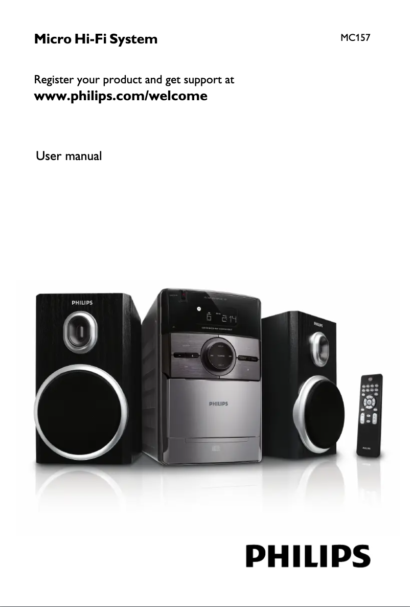 Page 1 de la notice Manuel utilisateur Philips MC157