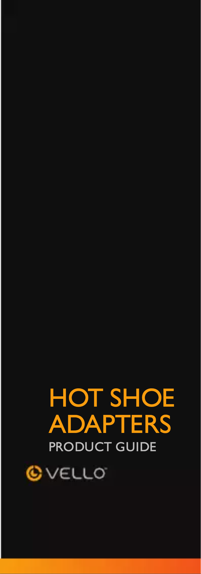Page 1 de la notice Manuel utilisateur Vello Hot Shoe Adapter