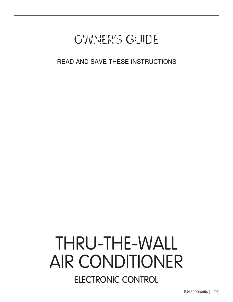 Page n°1 - Manuel utilisateur Frigidaire FAH124N2T