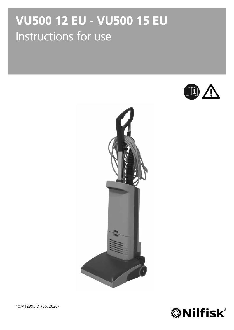 Página 1 del manual Manual de usuario Nilfisk VU500