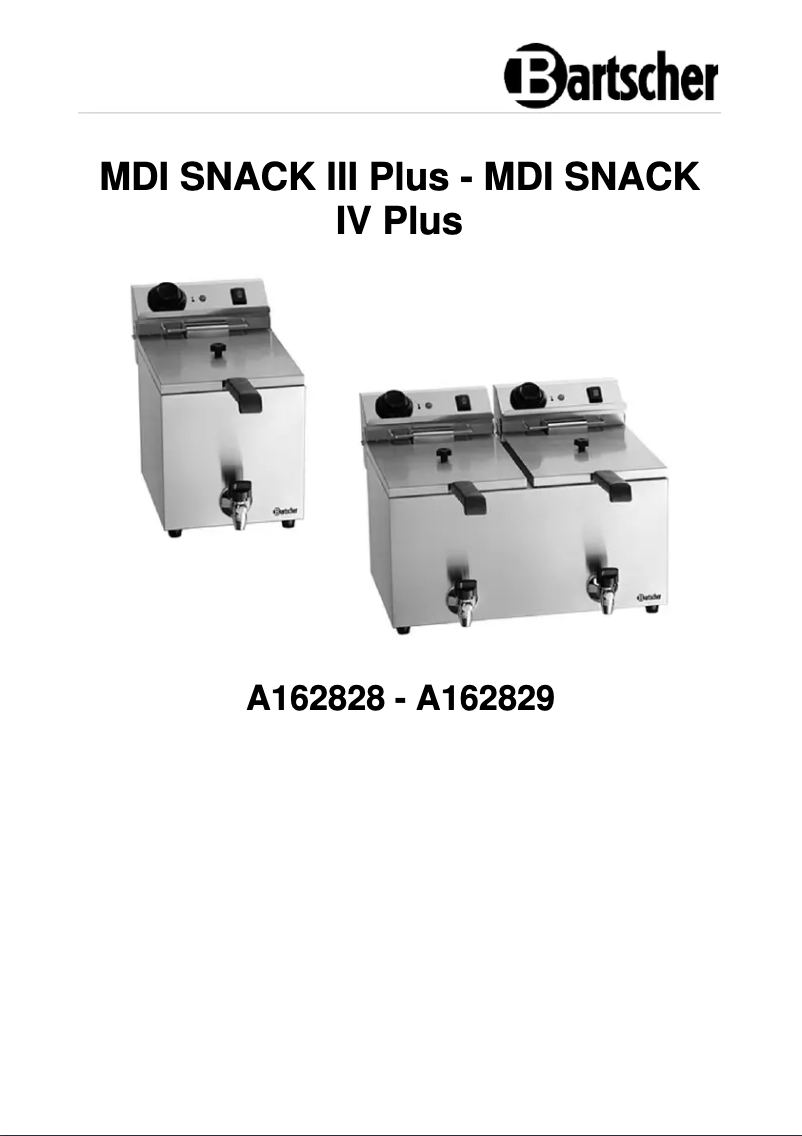 Image de la première page du manuel de l'appareil MDI SNACK IV Plus A162829