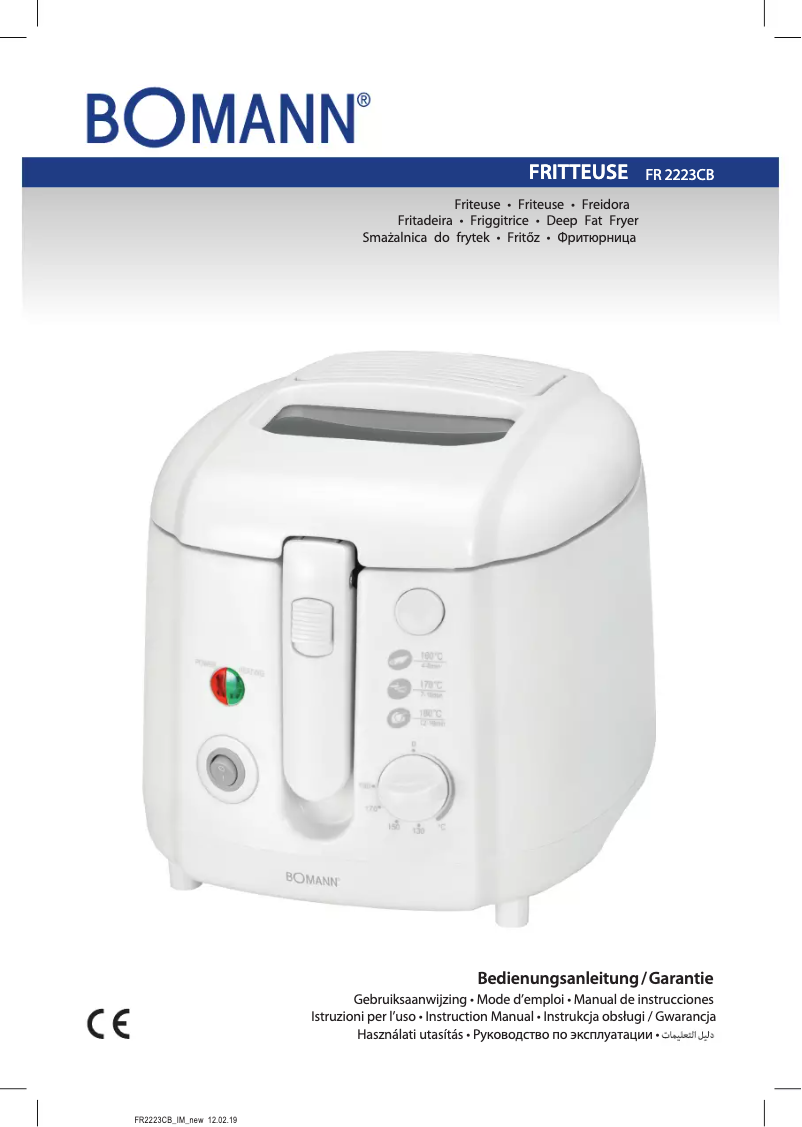 Page 1 de la notice Manuel utilisateur Bomann FR 2223 CB