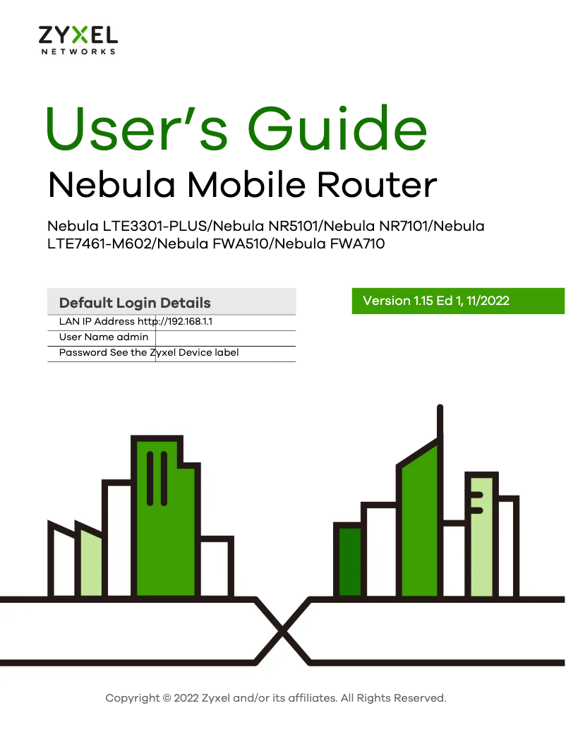 First page image of the manual for Nebula NR5101