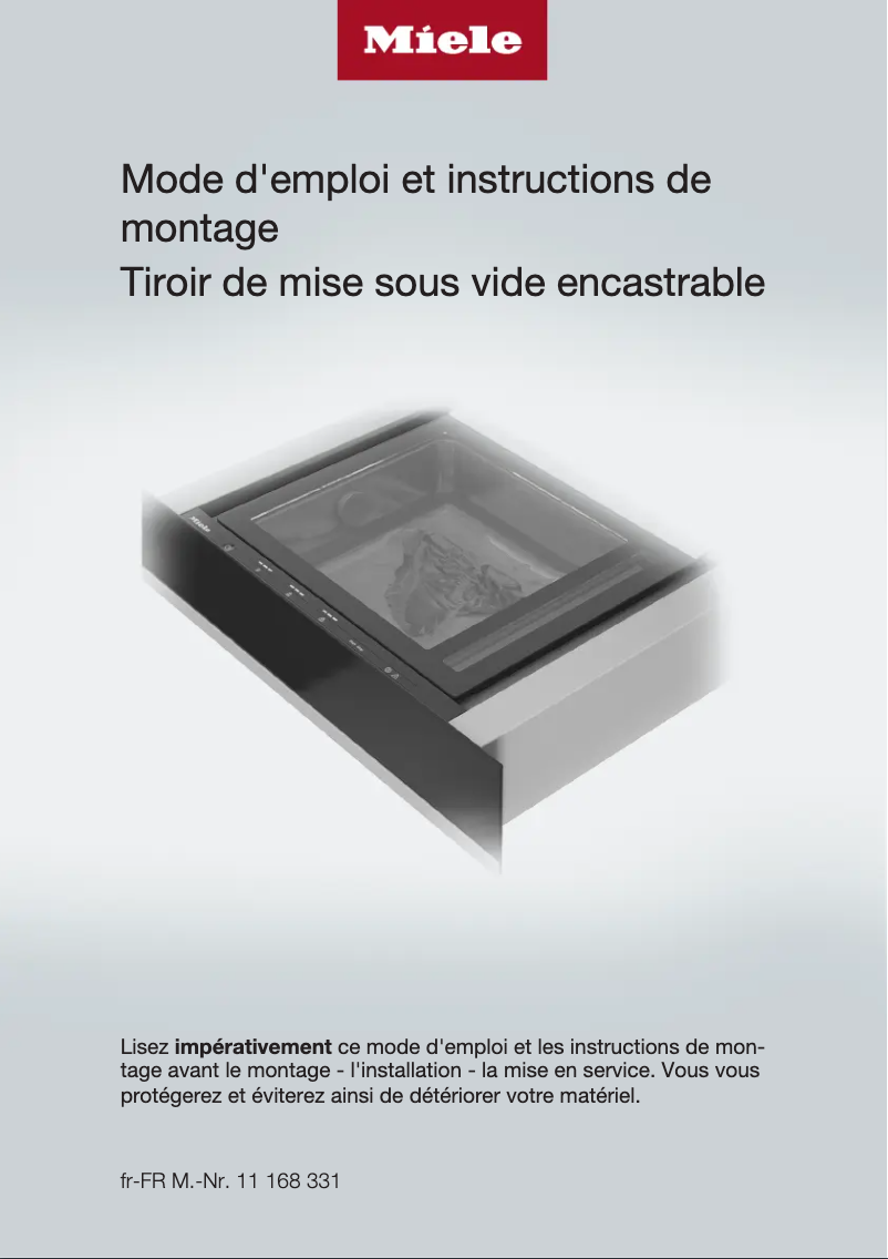 Page 1 de la notice Manuel utilisateur Miele EVS 7010