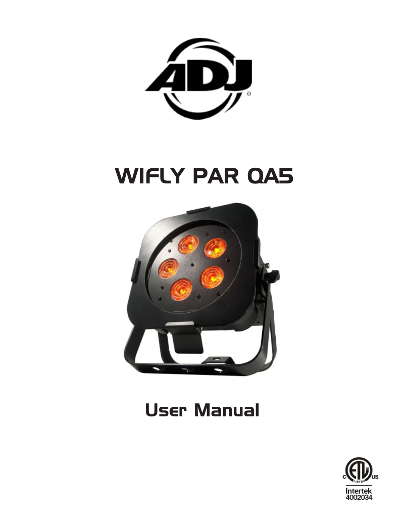 Página 1 del manual Manual de usuario Adj WiFLY Par QA5
