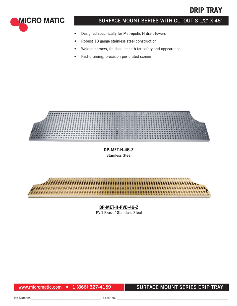 Image de la première page du manuel de l'appareil DP-MET-H-46-Z