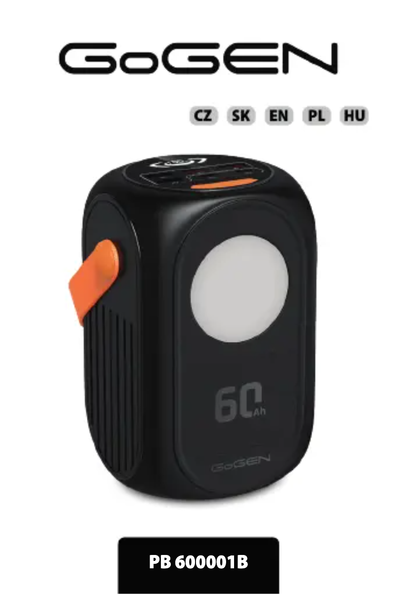 Image de la première page du manuel de l'appareil PB600001B