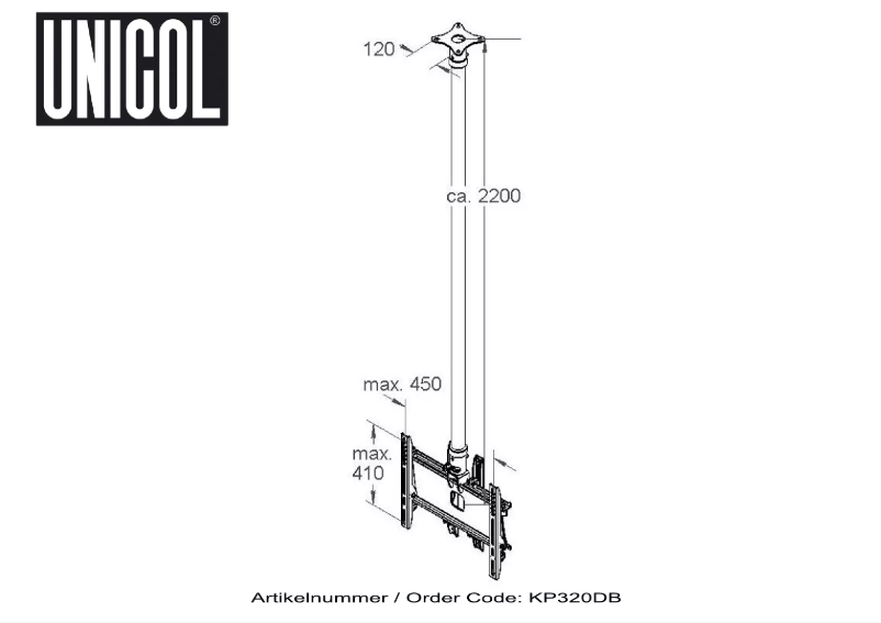 Page 1 de la notice Manuel utilisateur Unicol KP320DB