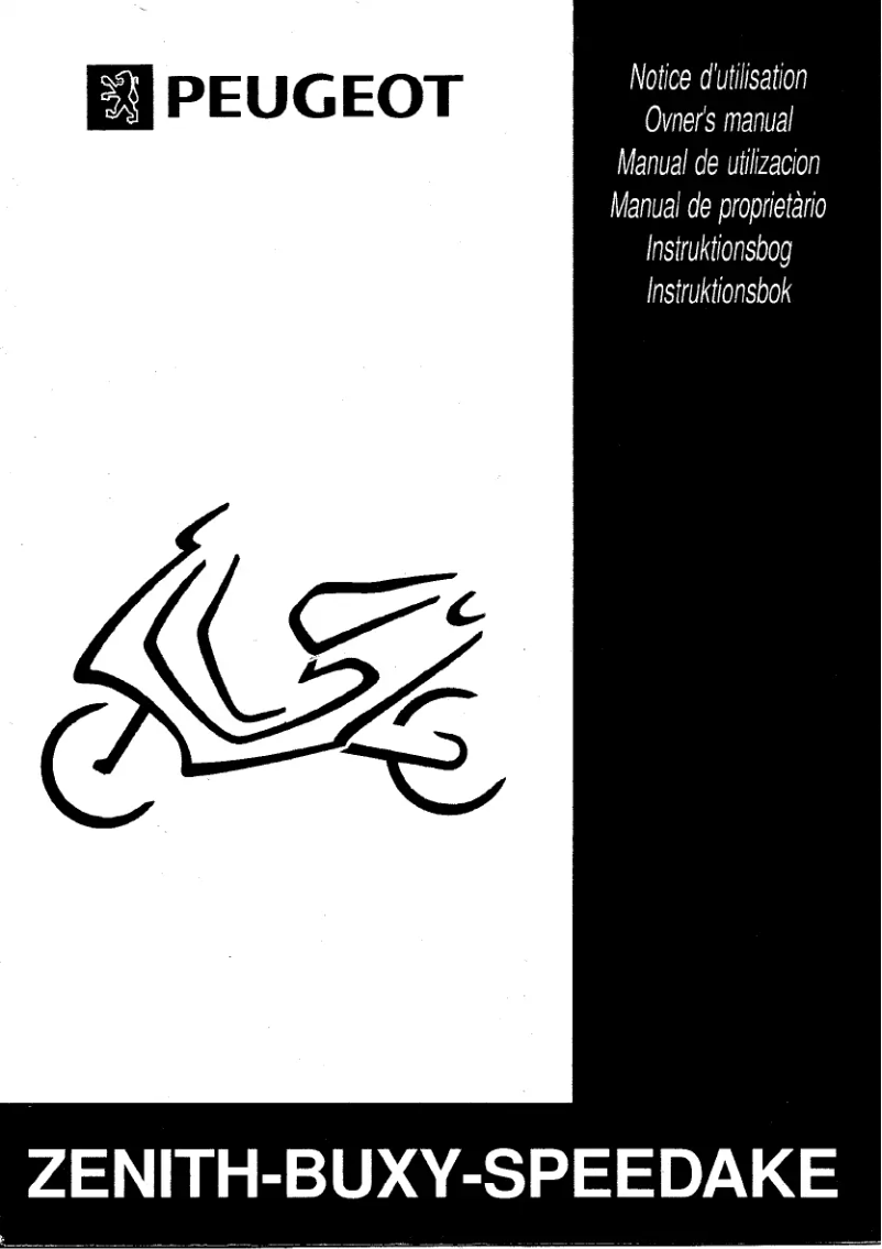 Page 1 de la notice Manuel utilisateur Peugeot Speedake