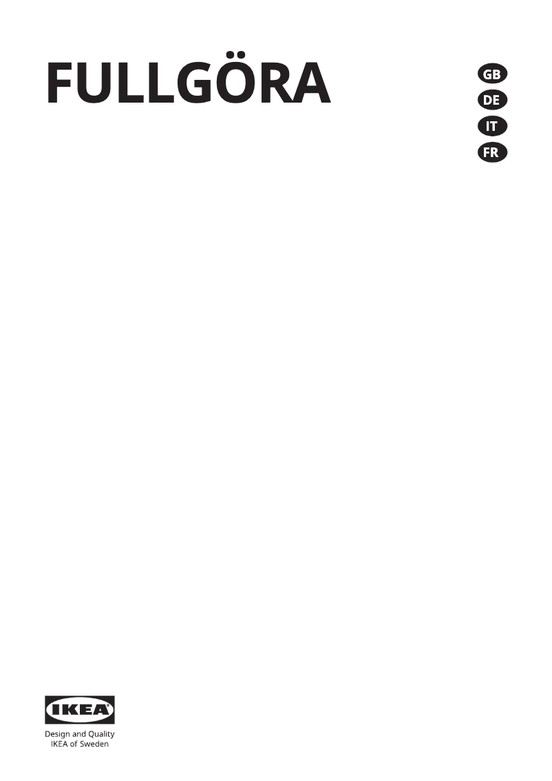 Page 1 de la notice Manuel utilisateur Ikea FULLGÖRA 004.947.99