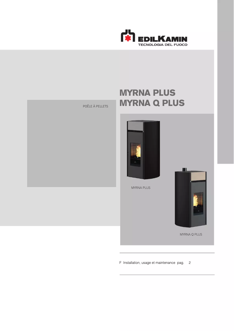 Page n°1 - Manuel utilisateur Edilkamin MYRNA PLUS