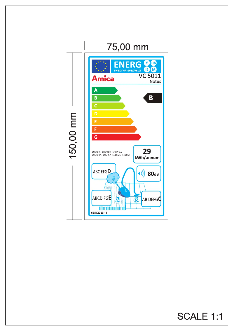 Página 1 del manual Manual de usuario Amica Notus VC 5011