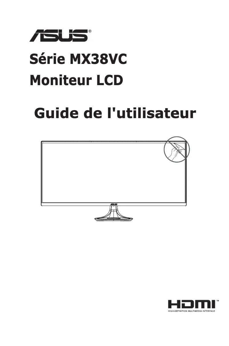 Page 1 de la notice Manuel utilisateur Asus Designo Curve MX38VC