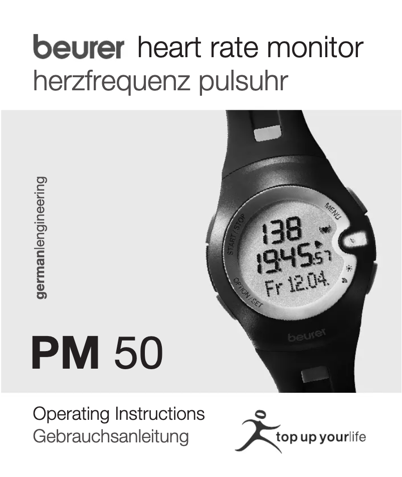 Page 1 de la notice Manuel utilisateur Beurer PM 50