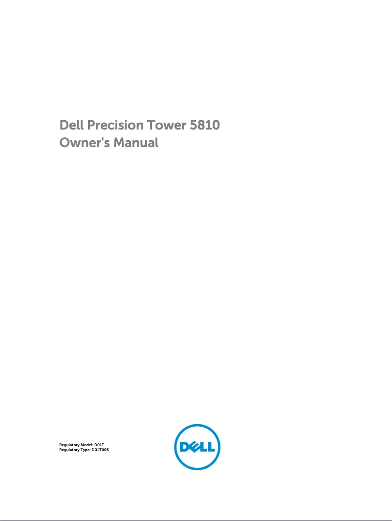 Image de la première page du manuel de l'appareil Precision 5810