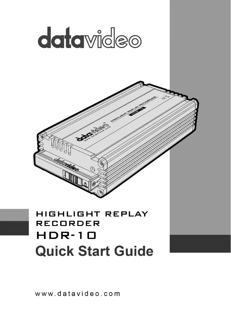 Page n°1 - Guide de démarrage rapide DataVideo HDR-10