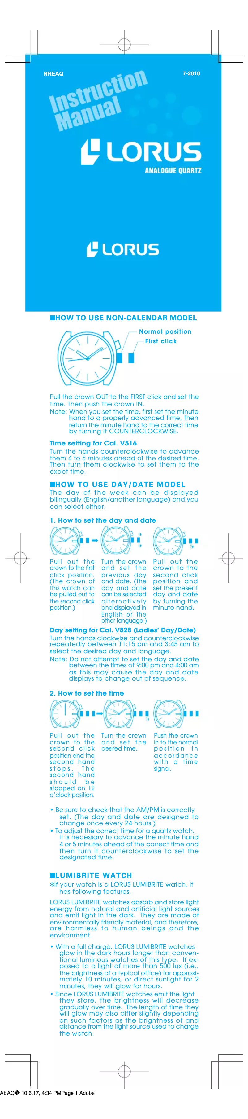 Image de la première page du manuel de l'appareil VX44