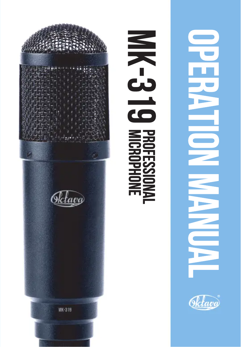 Page n°1 - Manuel utilisateur Oktava MK-319