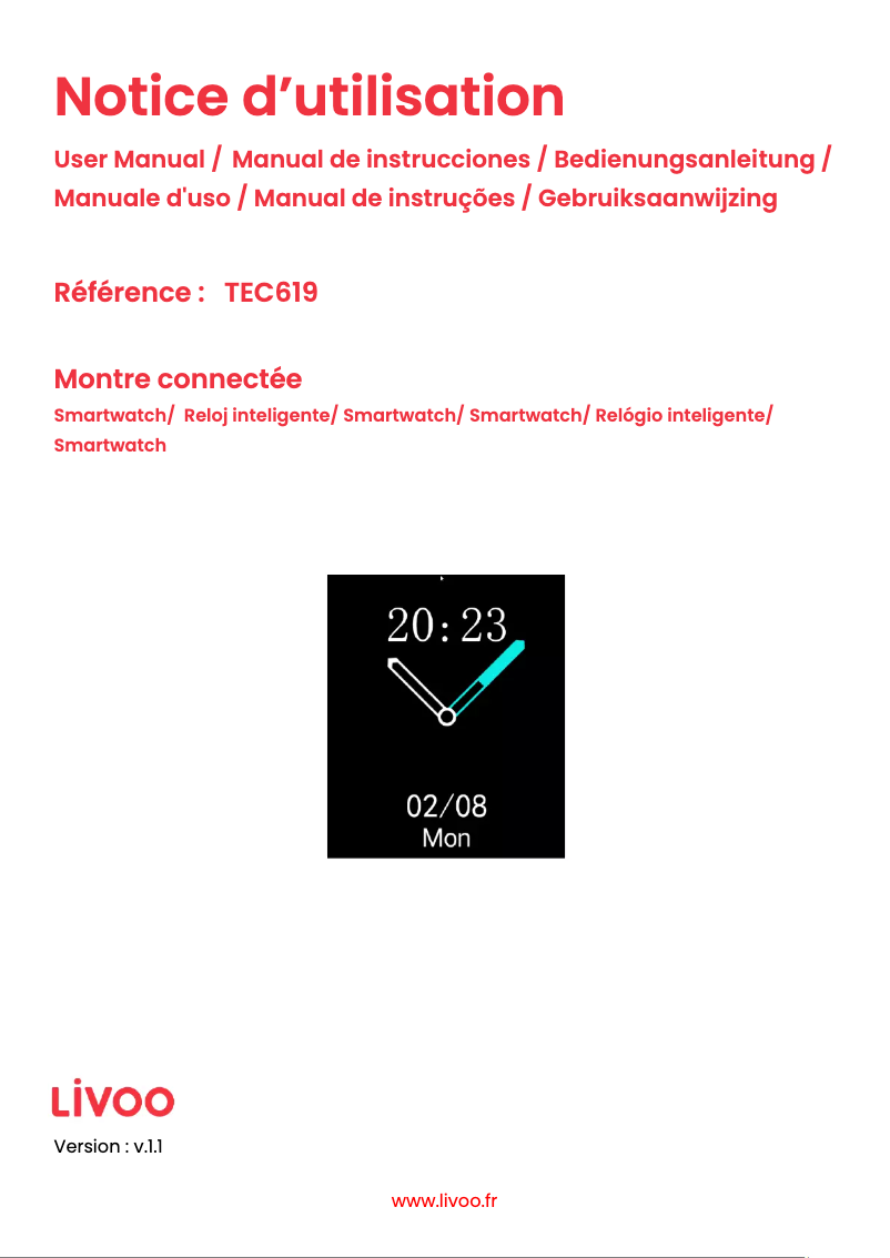 Image de la première page du manuel de l'appareil TEC619