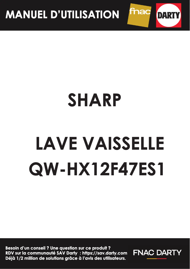Page n°1 - Manuel utilisateur Sharp QW-HX12F47ES1