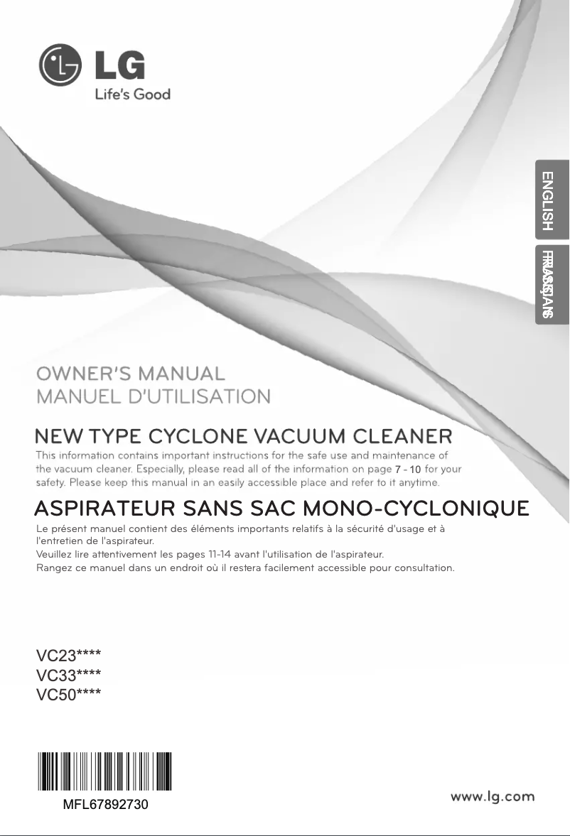 Page n°1 - Manuel utilisateur LG VC5030NRO