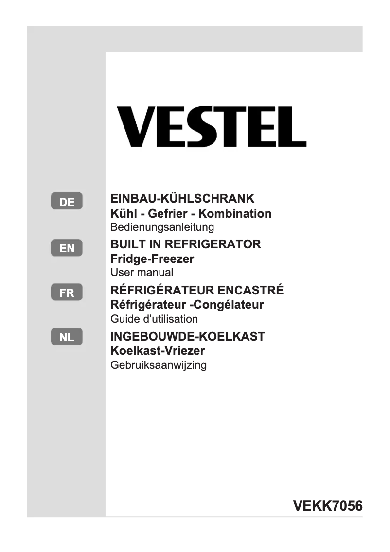 Page 1 de la notice Manuel utilisateur Vestel VEKK7056