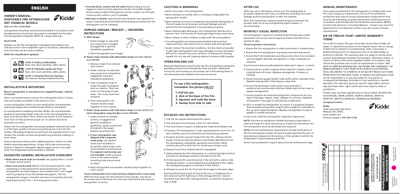 Page 1 de la notice Manuel utilisateur Kidde FA110G