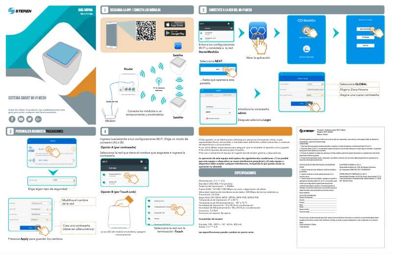 Image de la première page du manuel de l'appareil WIFI-MESH