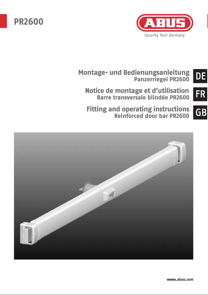 Image de la première page du manuel de l'appareil PR2600