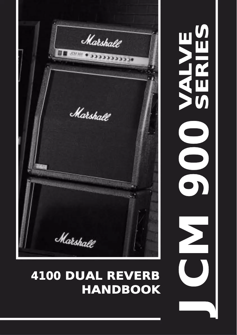 Page n°1 - Manuel utilisateur Marshall JCM 900