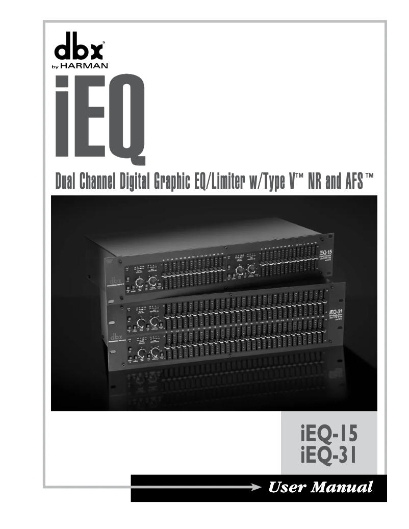 Page n°1 - Manuel utilisateur DBX iEQ15