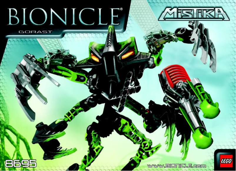 Page n°1 - Manuel utilisateur Lego Bionicle Gorast 8695
