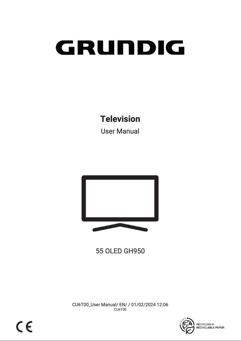 Página 1 del manual Manual de usuario Grundig 55 OLED GH950