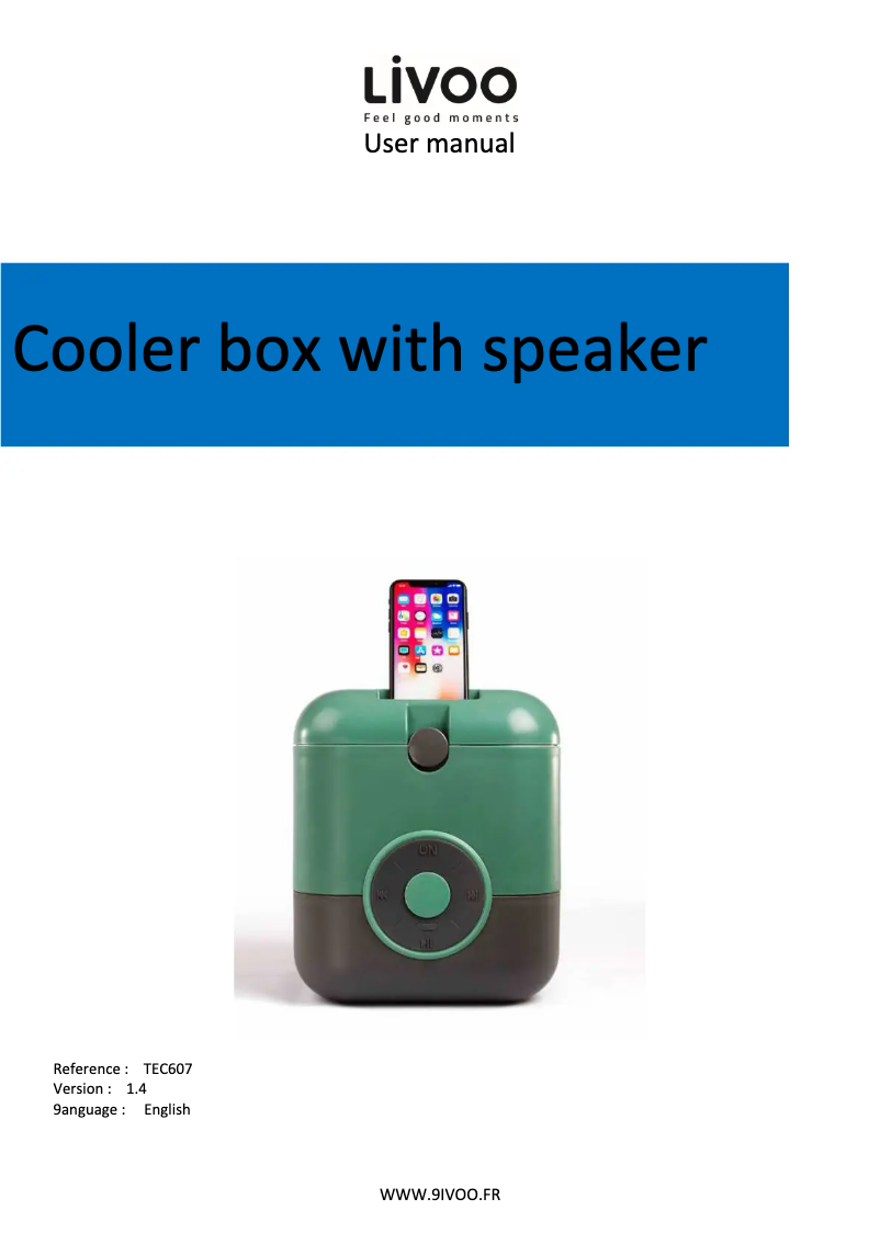 Page 1 de la notice Manuel utilisateur Livoo TEC607