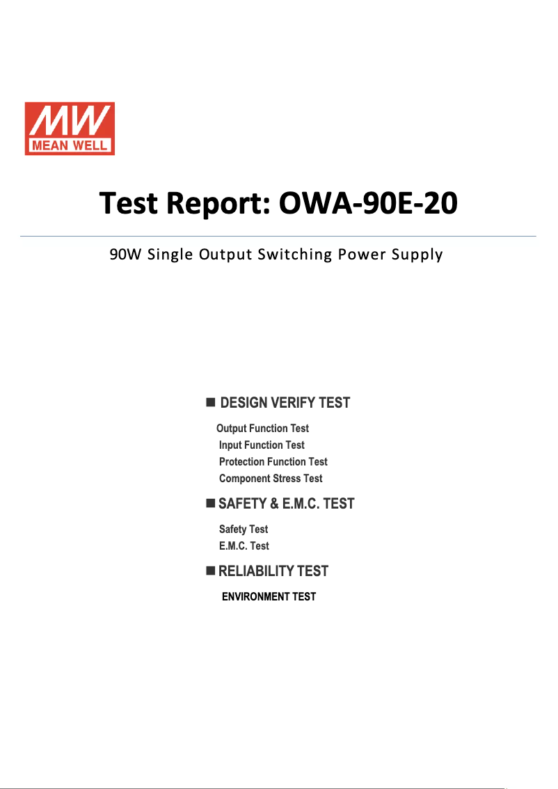 Image de la première page du manuel de l'appareil OWA-90E-20