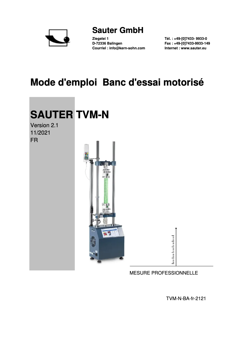 Image de la première page du manuel de l'appareil TVM 5000N230NL