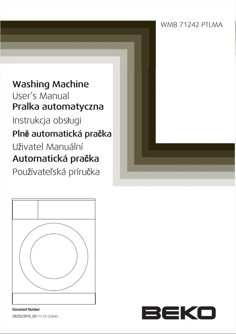 Page n°1 - Manuel utilisateur Beko WMB 71242 PTLMA