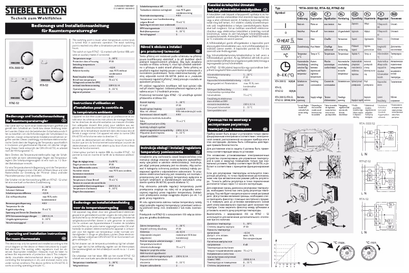 Page n°1 - Manuel utilisateur Stiebel Eltron RTA-3000 S2